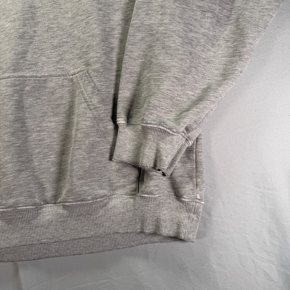 Vintage Y2K Adidas Hoodie Mens XL Gray Pullover Sweatshirt Big Logo Fleece - Picture 3 of 10